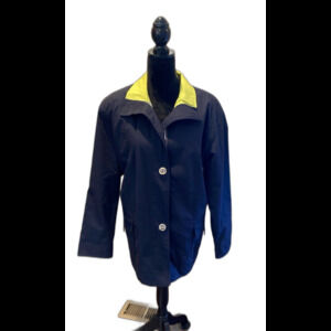 Izzi Women’s Outerwear Windbreaker Navy Blue Jacket Size Large Lightweight